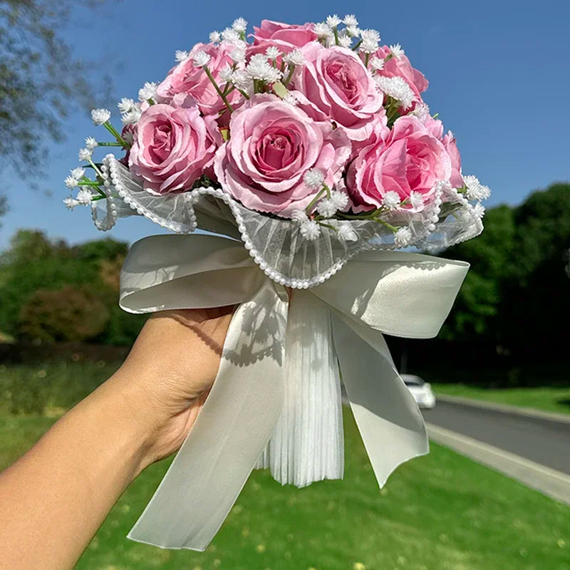 Buquê de Rosas com Estrelas - Acessório para Noiva e Casamento ao Ar Livre