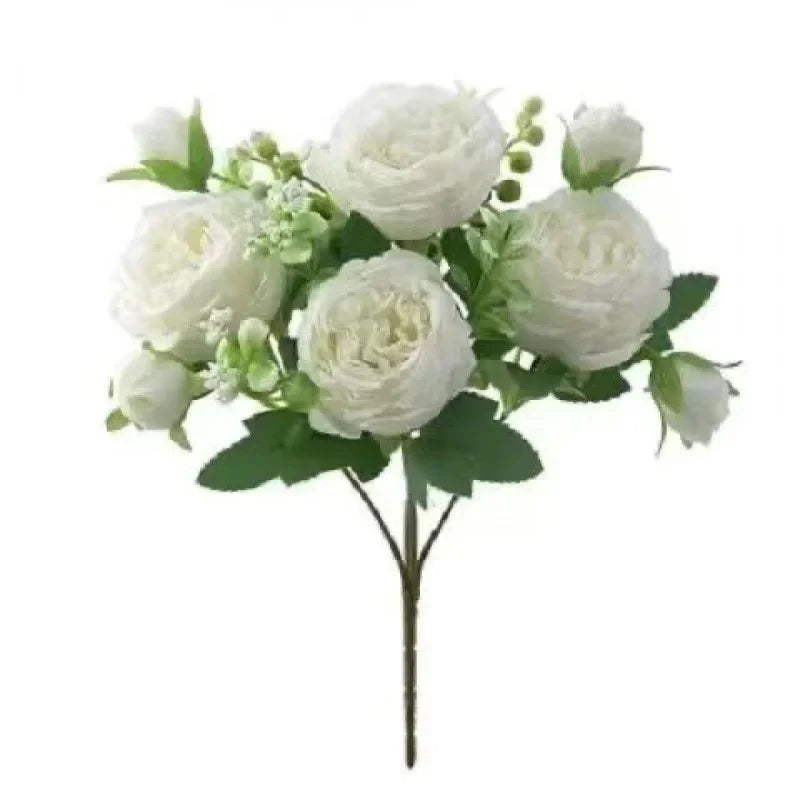 Buquê de Rosas Retro Champagne – Acessório para Noiva e Casamento