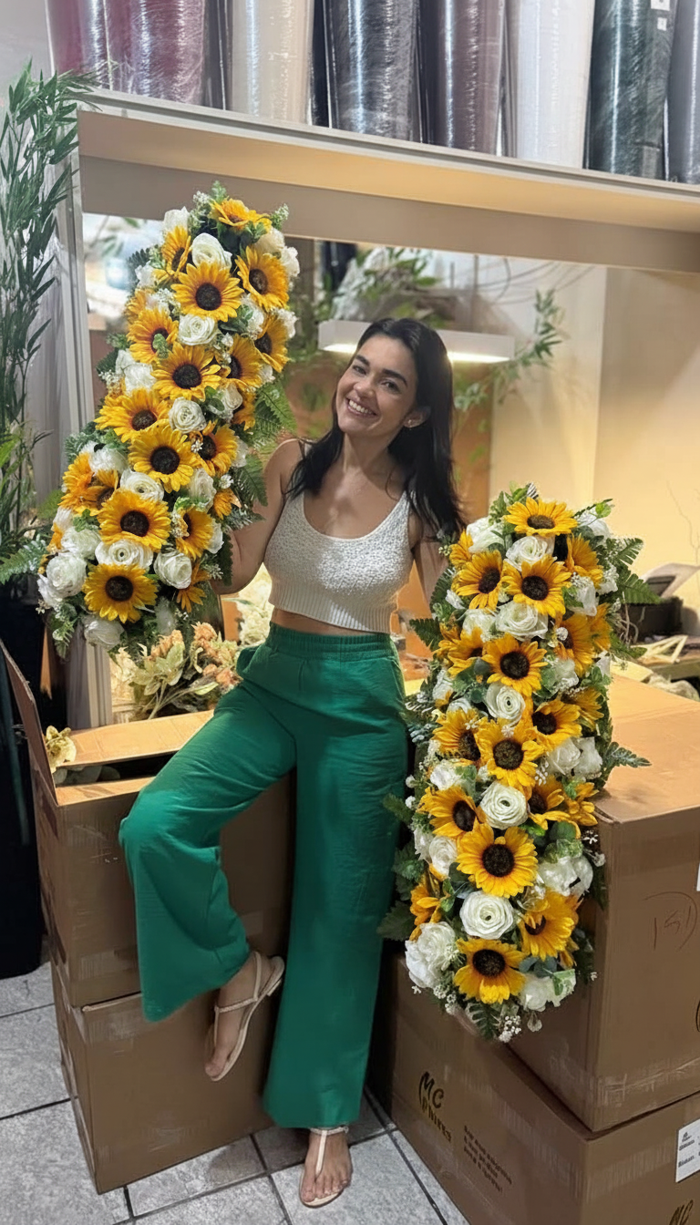 Macarrão Floral 80cm