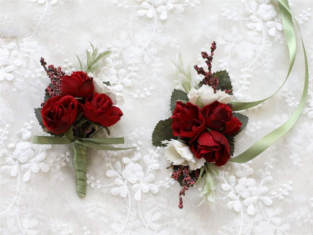 Ramilhete de Rosas com Boutonniere – Arranjo para Casamento e Festas