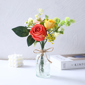 Arranjo de Rosas Brancas de Seda – Centro de Mesa para Casamento e Casa