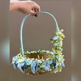 Cesta Decorada com Flores 45cm