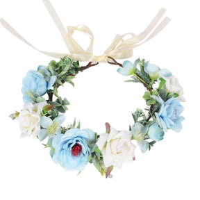 Tiara Floral Boêmia Camélia – Coroa de Flores para Casamento e Festas