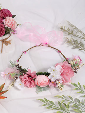 Tiara Floral Boêmia Resort – Coroa de Flores para Casamento e Festas