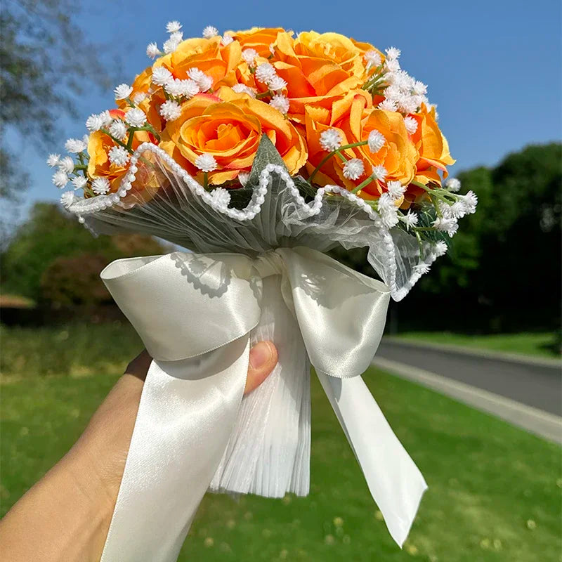 Buquê de Rosas com Estrelas - Acessório para Noiva e Casamento ao Ar Livre