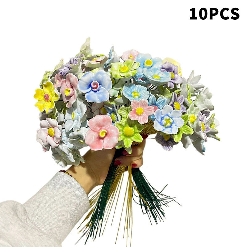 Flores Cerâmicas de Jingdezhen – Decoração Criativa para Casa e Presente