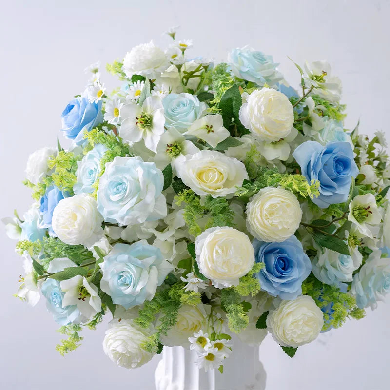 Bola Floral Rosa e Branca – Centro de Mesa para Casamento e Eventos